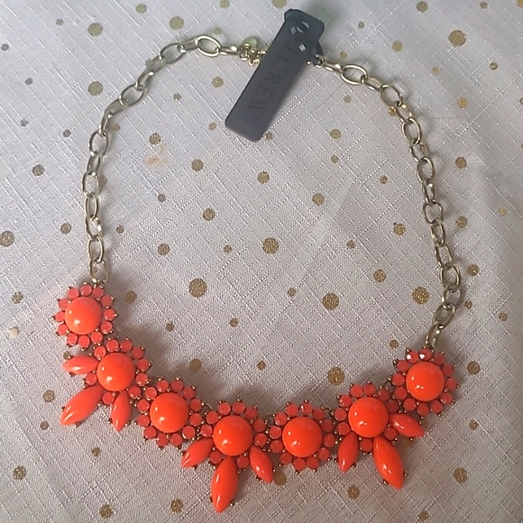 J. Crew Jewelry - J. Crew Orange Floral Necklace
